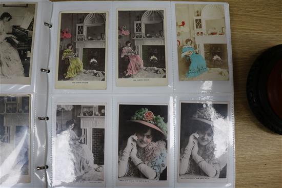 An album of circa 500 Edwardian postcards of the actresses Gertie Millar and Lily Elsie